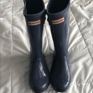 Steel Gray Hunter Rain Boots - Girls 3 USA